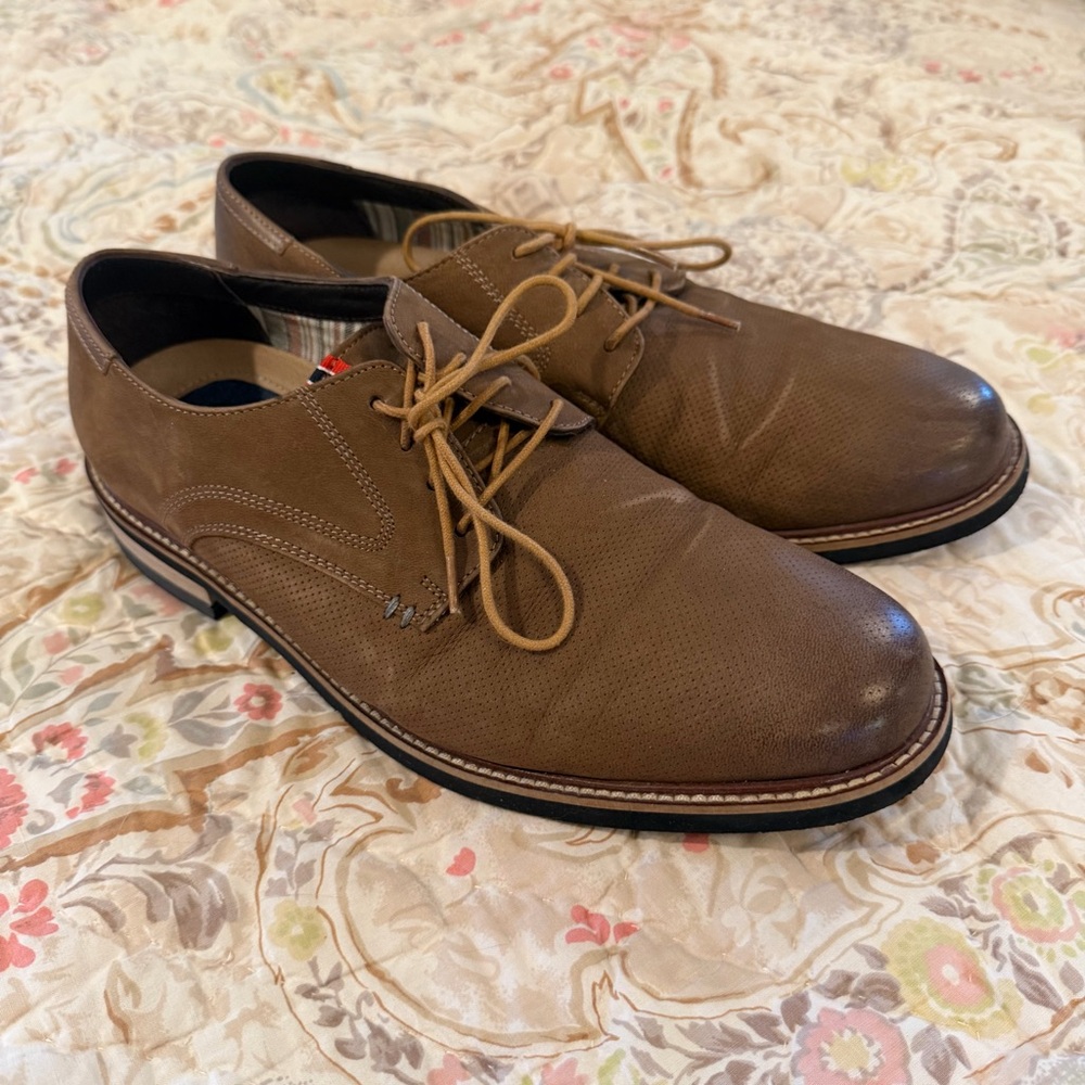 DR. SCHOLL'S Original Collection Weekly Oxford Brown Leather Shoes Size 10.5 M